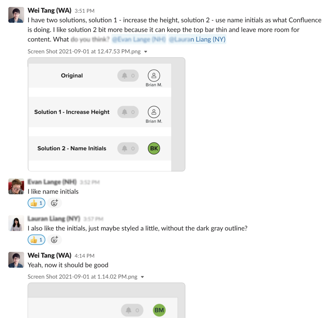 team feedback