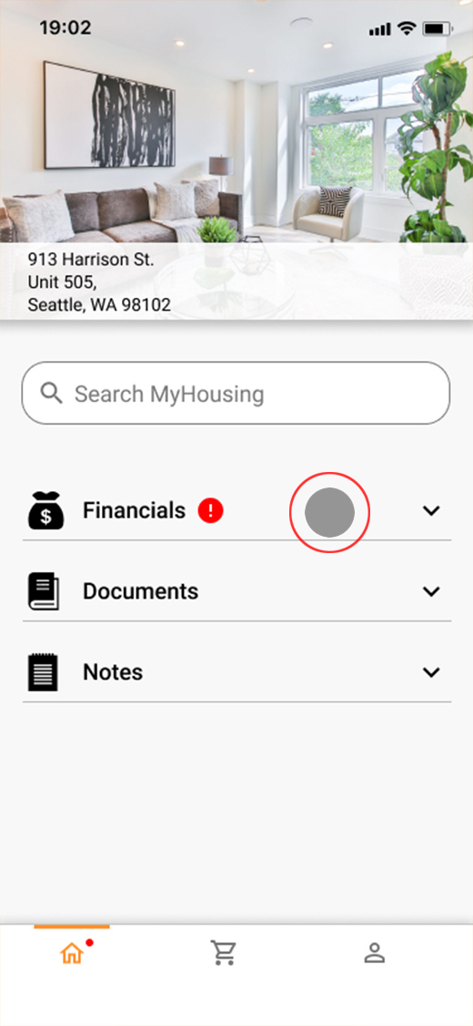 screen to pay and track utility bill