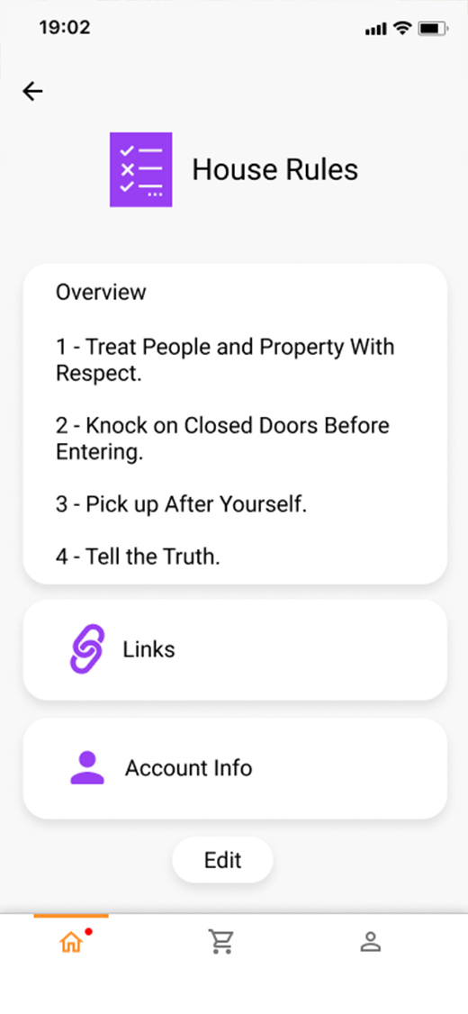 screen to check house rules