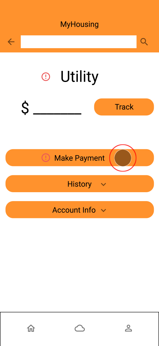 screen to pay and track utility bill