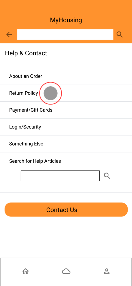 screen to check return policy
