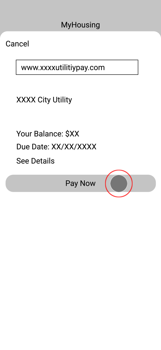 screen to pay and track utility bill