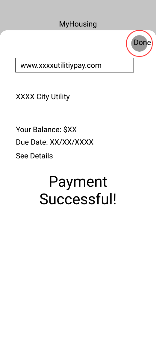 screen to pay and track utility bill